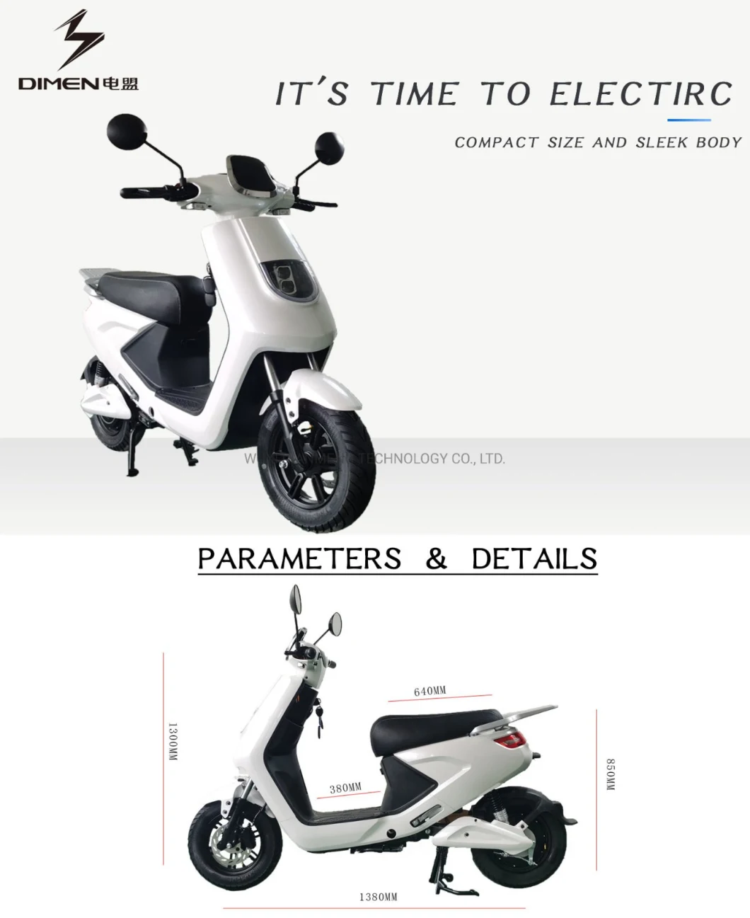 Cheap Motor City Bike Mobility Scooter with Portable Lithium Battery