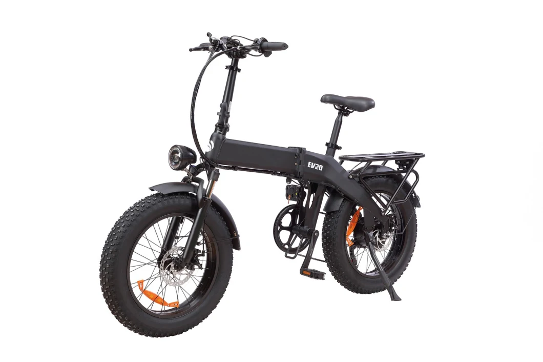 Mini Folding Electric Bike with 48V 500W Rear Drive Motor Outdoor Folding Snow Cruise E-Bike with for Mountain Adventures