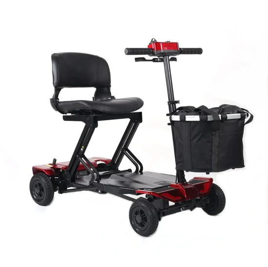 Scooter de mobilidade dobrável Caremoving 4 rodas portátil pequena scooter elétrica para deficientes físicos com bateria de lítio