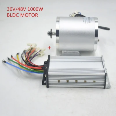 Kit de motor DIY para mini motocicleta elétrica de 1.000 W Motor DC sem escova de montagem intermediária com controlador