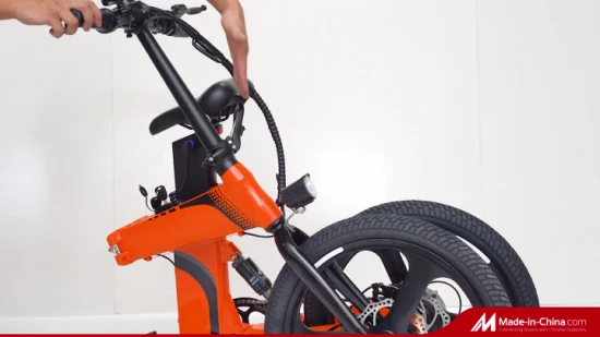 Novo modelo dobrável 26 polegadas 48 V alta bateria de lítio aço carbono Moutain bicicleta elétrica com luz